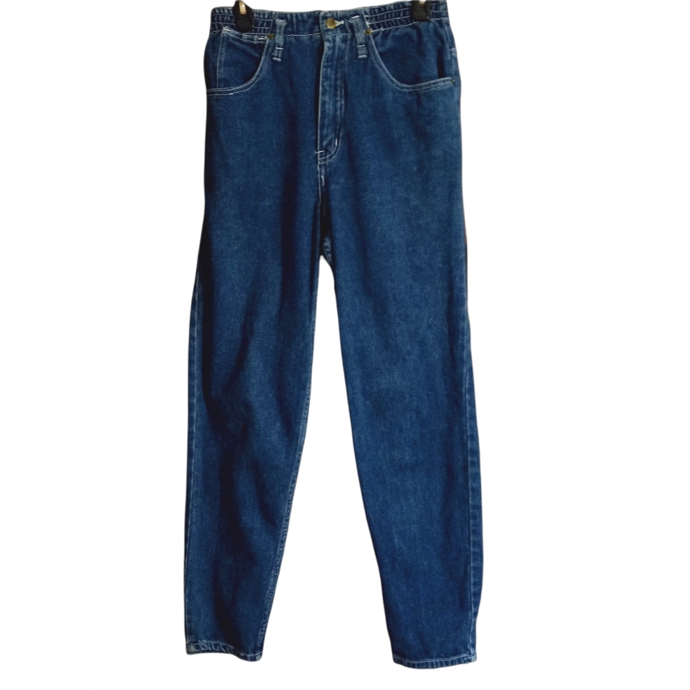 Vintage Squeeze high, elastic waist tapered leg jeans